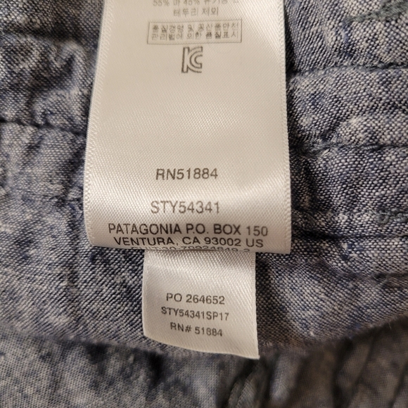 Patagonia Blue Island Hemp Organic Cotton Blend Shorts sz 6 - Picture 10 of 11